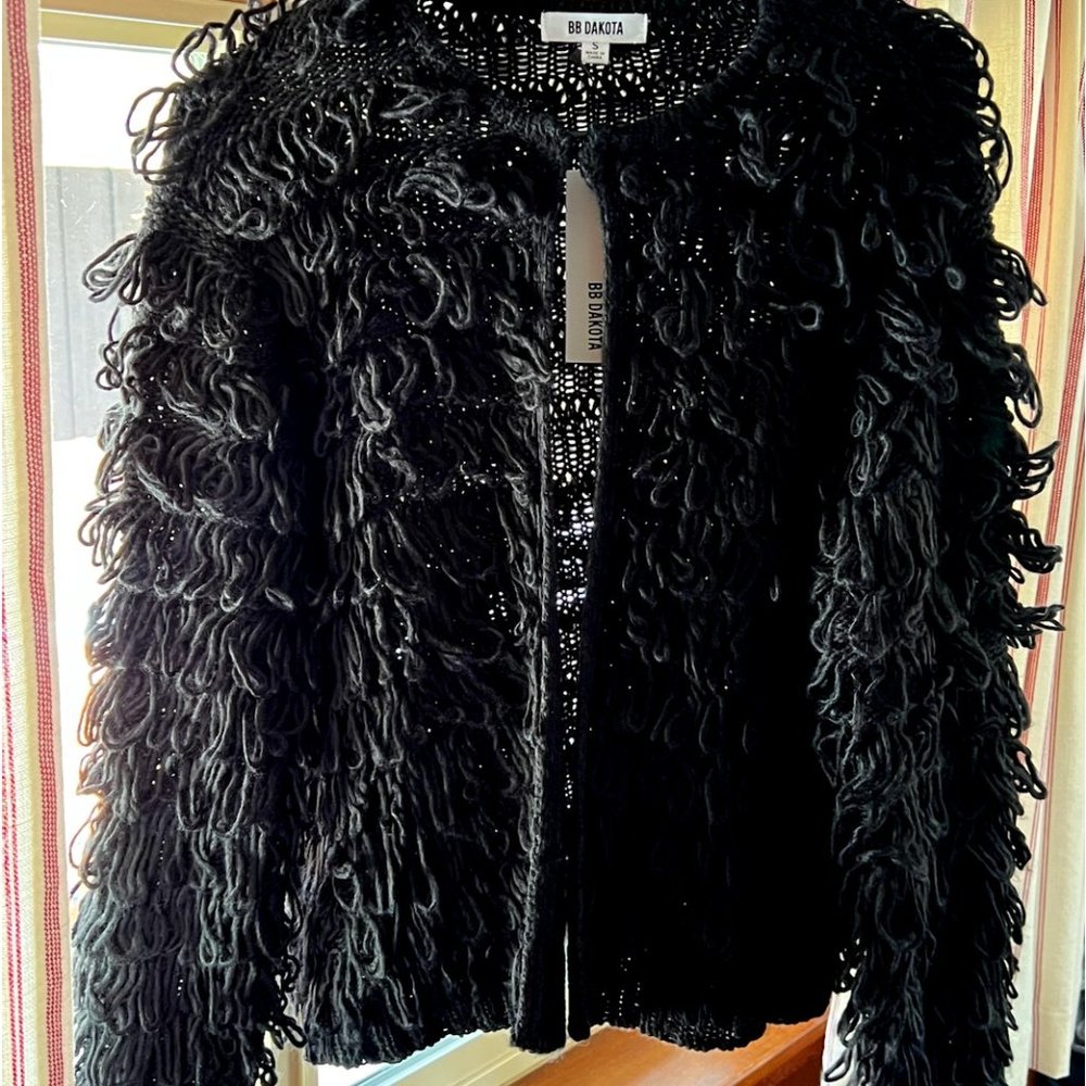 Moves Like Jagger Looped Yarn Cardigan